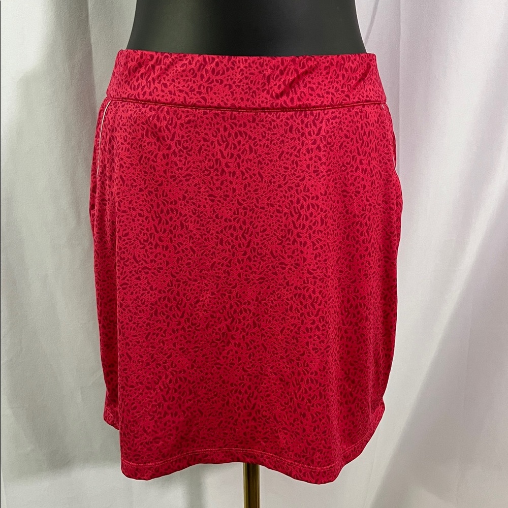 Dunning Dahlia Pink Animal Print Fallow Ventilated Performance 17" Golf Skort